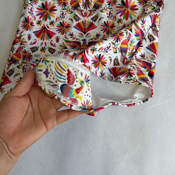 Verde Limon size L Tokyo one piece swimsuit one shoulder white bird print NEW - Picture 13 of 16